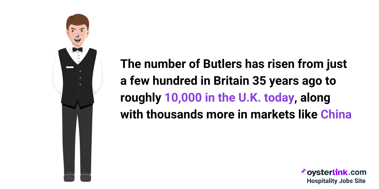 the number of butlers is risting worldwide